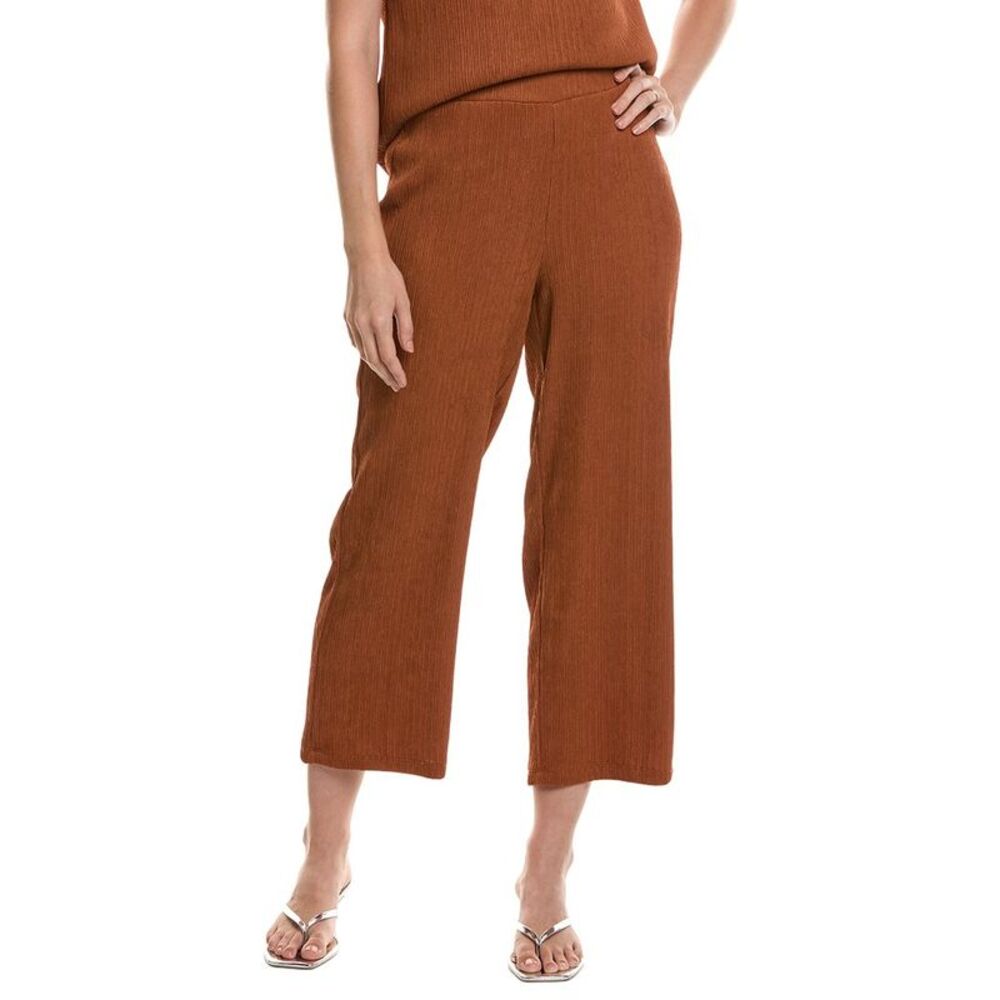 Anne Klein Womens  Pull-On Wide Leg Crop Pant, Grey